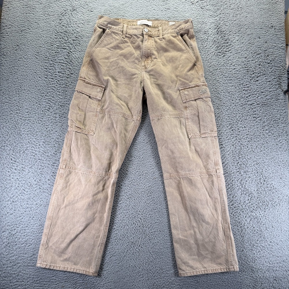 Pacsun Casual Jeans Men's 32x32 Beige Cotton Denim Baggy Workwear Travel Utility